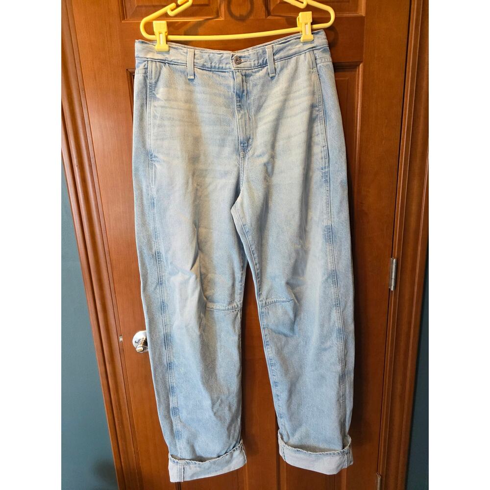 Adriano Goldschmied Jeans 30 Mercer Cuffed High-Rise Barrel Cotton Sunset Blues